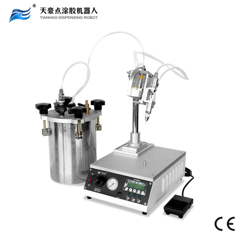 As Picture Best Discount Price Good For Speaker Coating Glue Rotary Table Dispenser Automatic Circular Glue Dispensing Machine Th-2004L1-Kj