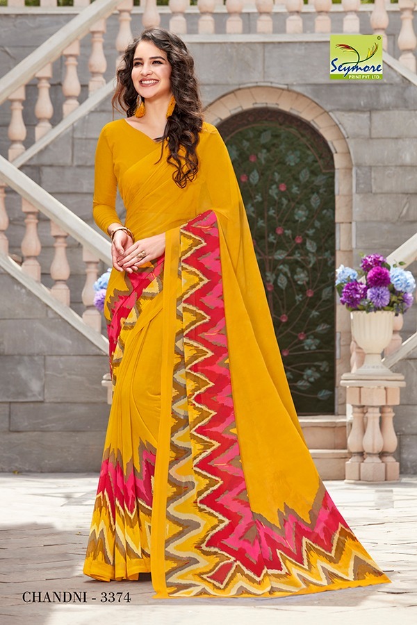 Printed Georgette Saree