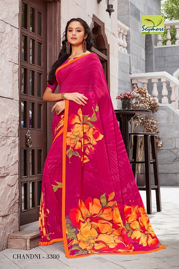 Printed Georgette Saree