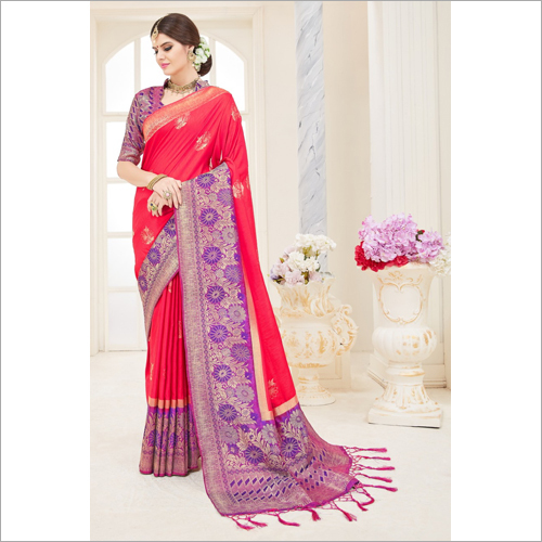 Ladies Art Silk Saree - Silk Fabric, Multicolored Printed Design, Patch Work, Lace Closure, Light Weight & Skin-Friendly Texture | Fashion-Forward & Durable