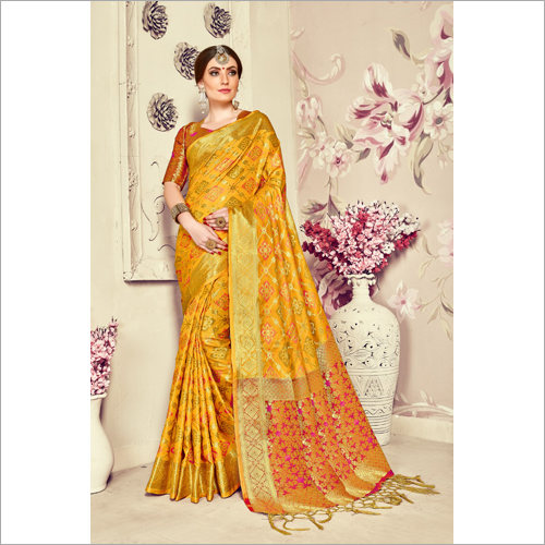 Ladies Designer Net Saree - Silk Material, Multicolored Design | Intricate Embroidery, Water-Resistant, Ideal for Celebrations