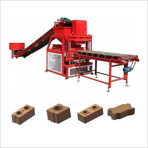 Interlocking Block Making Machine - Customized Dimensions, Red Color | Automatic Operation, Hydraulic Pressure Method, 3-Phase Power, 220-240 Voltage, 1-Year Warranty