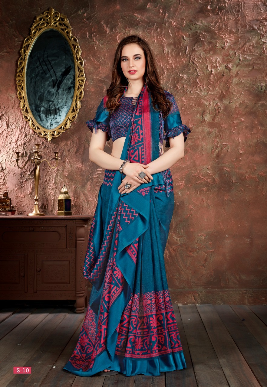 Printed Saree - Malbari Silk, Celebrity Green Vol. 1 | Multicolored, Weaving, Single Available, Ready To Ship