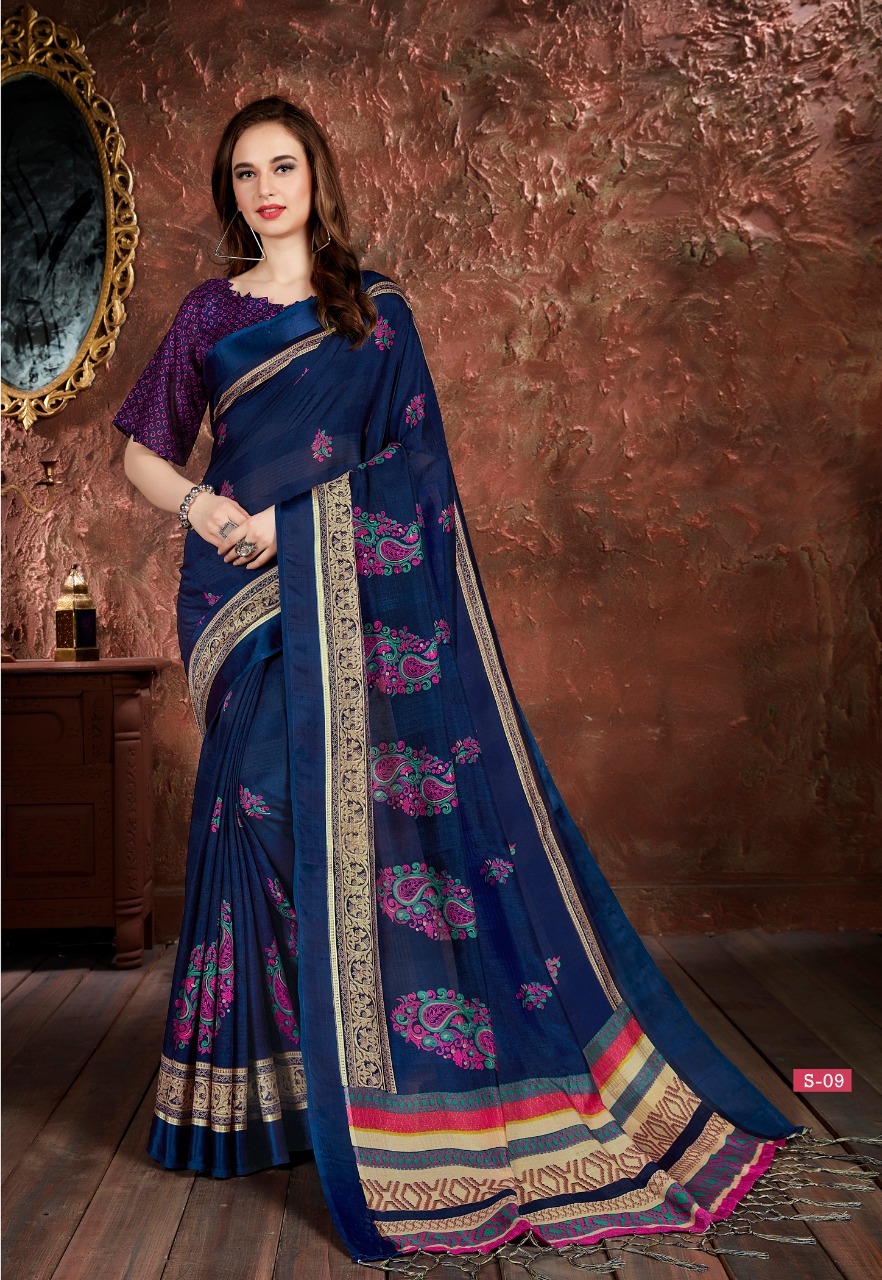 Printed Saree - Malbari Silk, Celebrity Green Vol. 1 | Multicolored, Weaving, Single Available, Ready To Ship