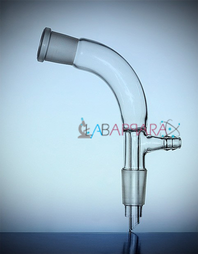 वेंट के साथ रिसीवर एडाप्टर बेंड (बोरोसिलिकेट ग्लास)