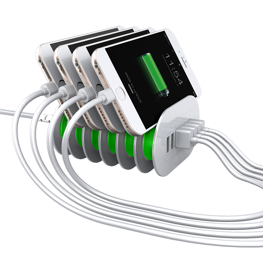 6 Usb Port Charger With Lamp