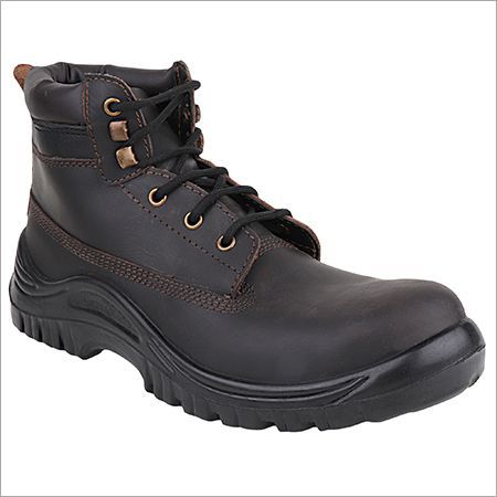 With Lace Safety Boot - Buff Leather, Size 38-48 | Steel Toe, Pu Sole, Chemical And Fire Resistant, Comfort Fit