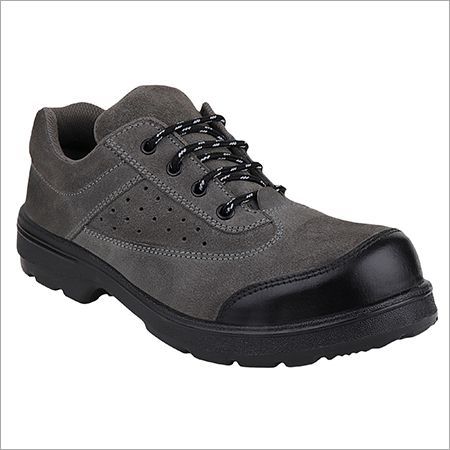Black & Green Suede Safety Shoe