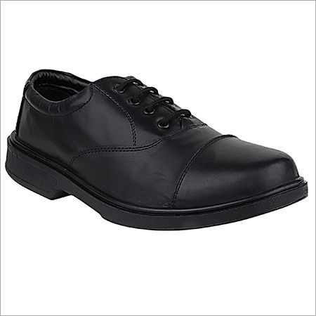 Black Leather Shoes - Buff Leather, Size 40-45, Black/brown | Comfortable Pu Insole, Medium Heels, Cotton Lining