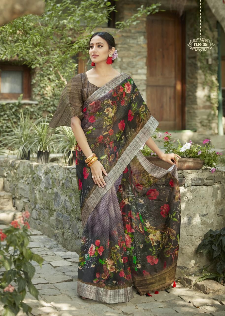 Multicolored Printed Saree