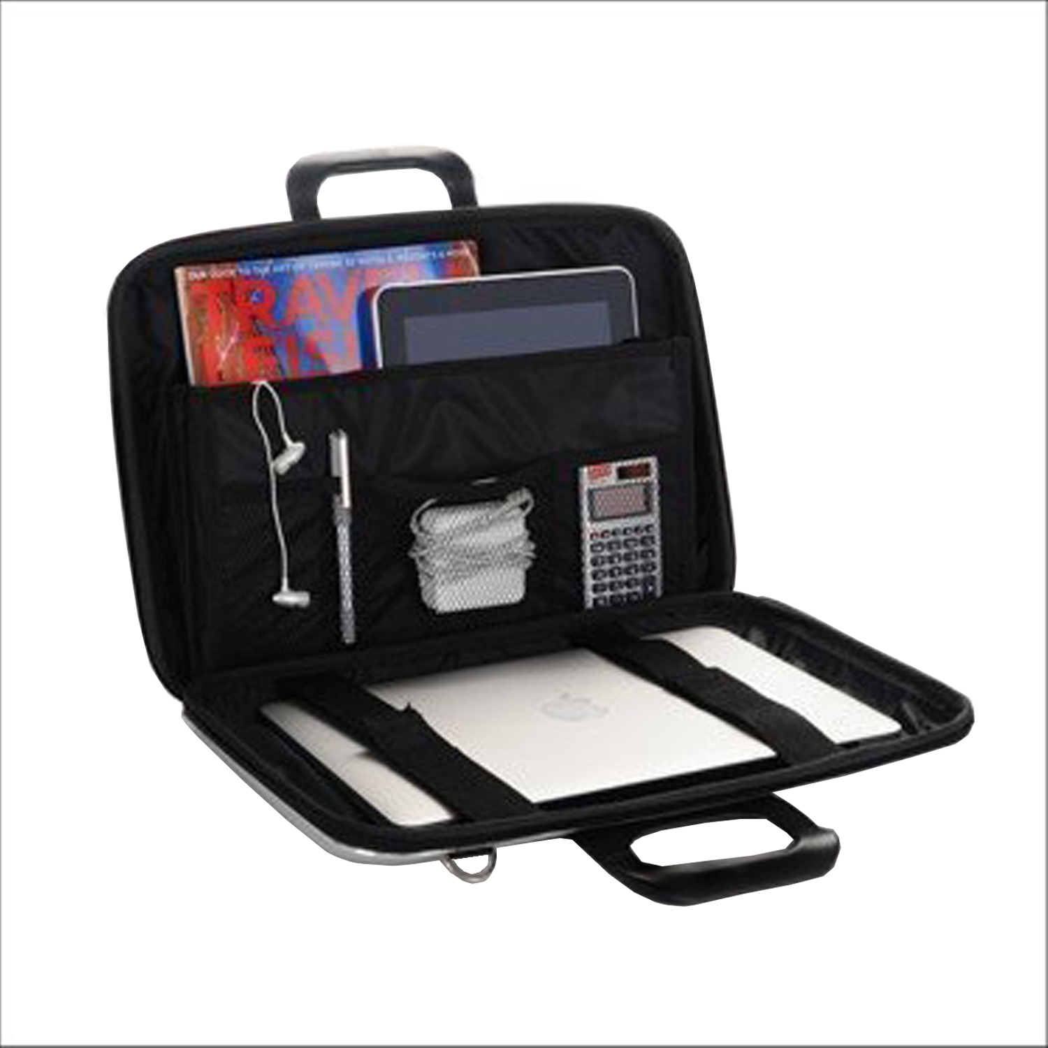 Black Unisex Hard Shell Briefcase Laptop Bag