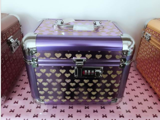 मिरर कॉस्मेटिक केस के साथ मल्टीपल कलर मेक अप केस (Keli A 180319)