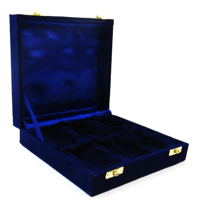 Brass Keepsake Blue Urn Set - Brass, 4x3 Inches, Blue | Hand-polished, Embossed Golden Flowers, Velvet-lined Wooden Box