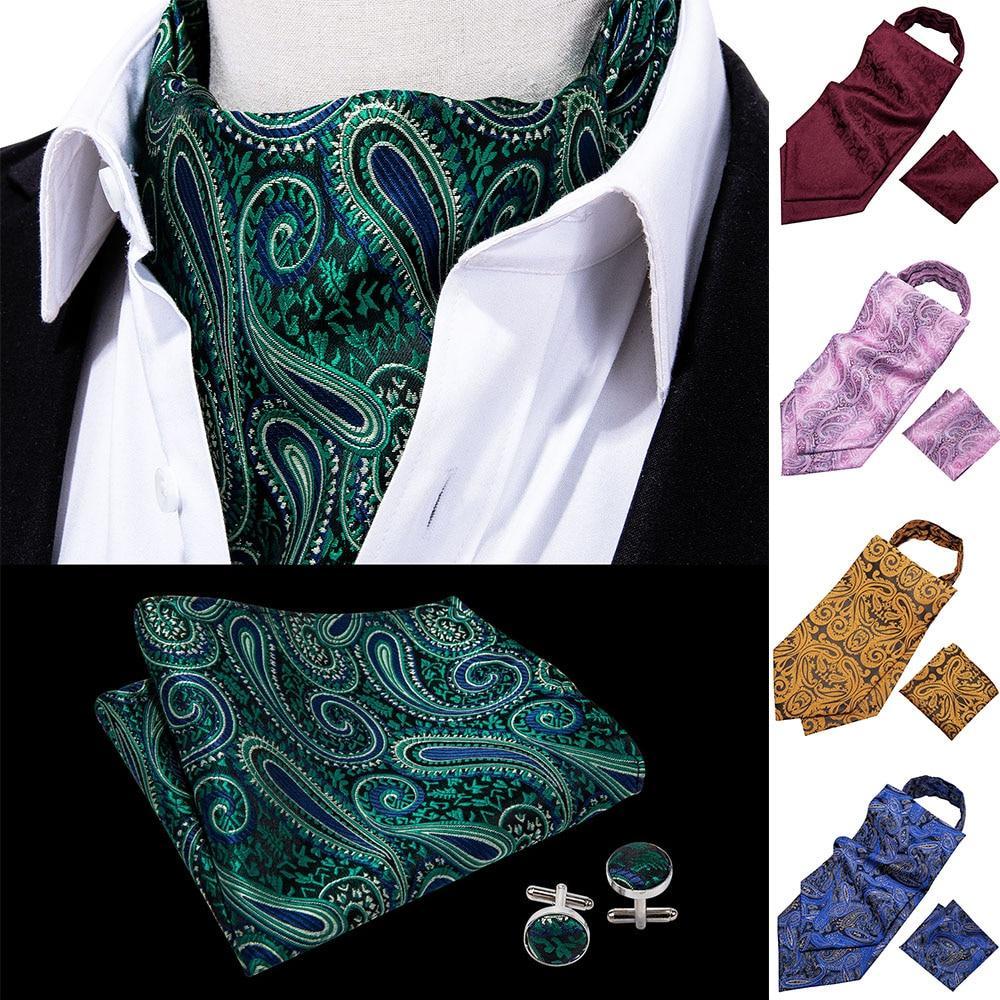 Mens Cravat - 100% Pure Silk, Length 170-180cm, Color Navy Blue | Ideal For Uniforms, Office Parties, Weddings, Customizable Styles