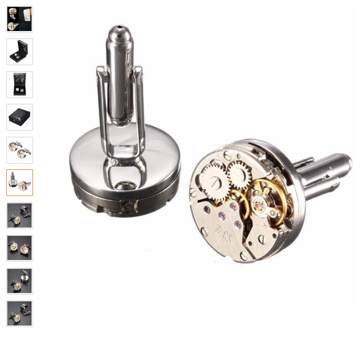 Custom Cufflinks - Brass, Standard Size | Unique Tie Clip Sets, Quirky Design For Parties, Weddings, And Celebrations, Available In Multiple Colors
