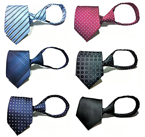 Zipper Tie - 100% Silk, 50 Cm Length, Solid Navy Blue, Shiny Finish | Ideal For Weddings, Offices, Adjustable Design, Unisex Style