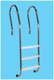 Ground Swimming Pool Ladder - Stainless Steel, 2-5 Steps, Silver Color | Corrosion Resistant, Durable, Easy To Install, Customizable