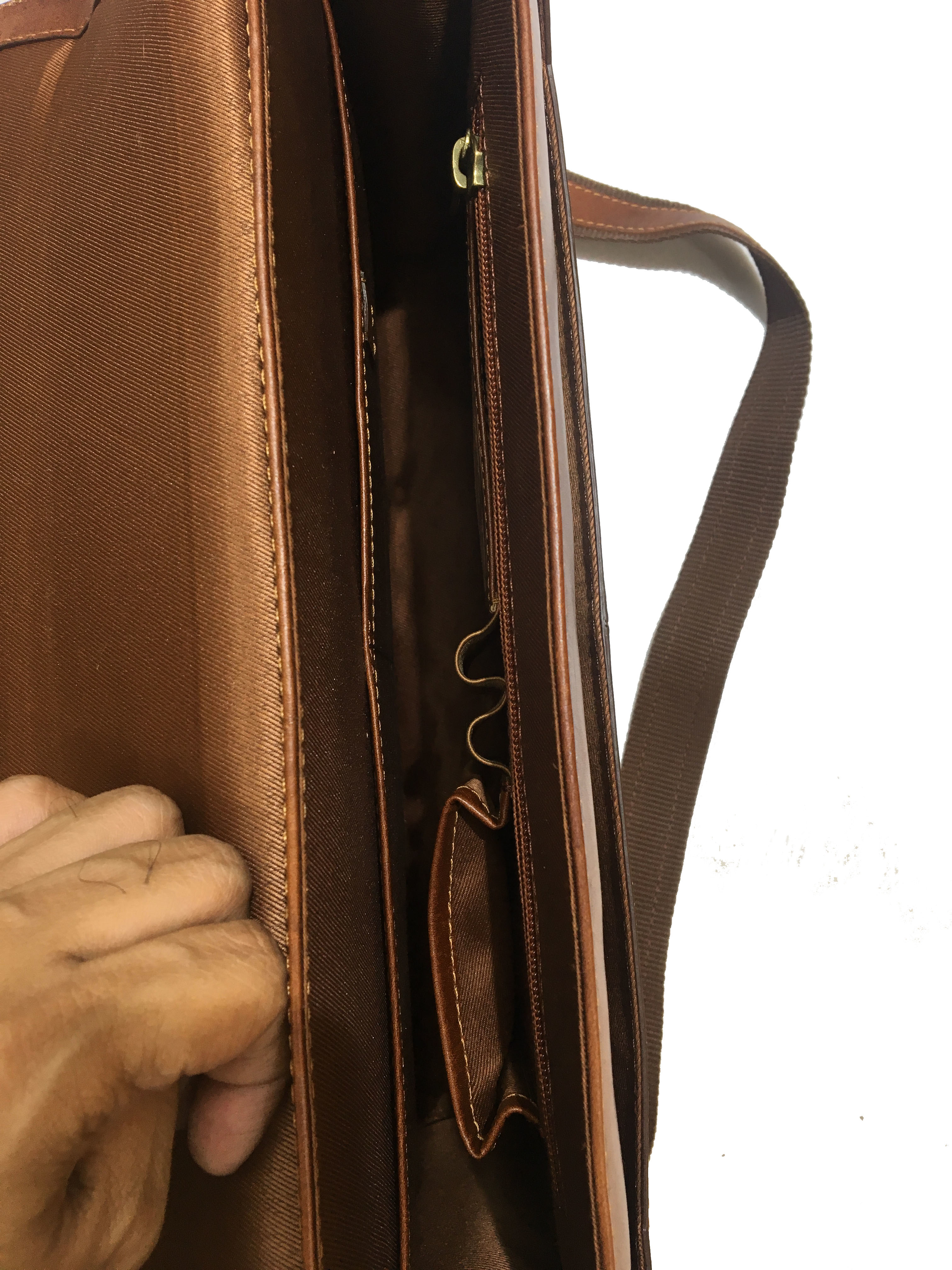 Vegetable Tanned Leather Briefcase - Custom Size | Eco Friendly Material, Personalized Color Choices
