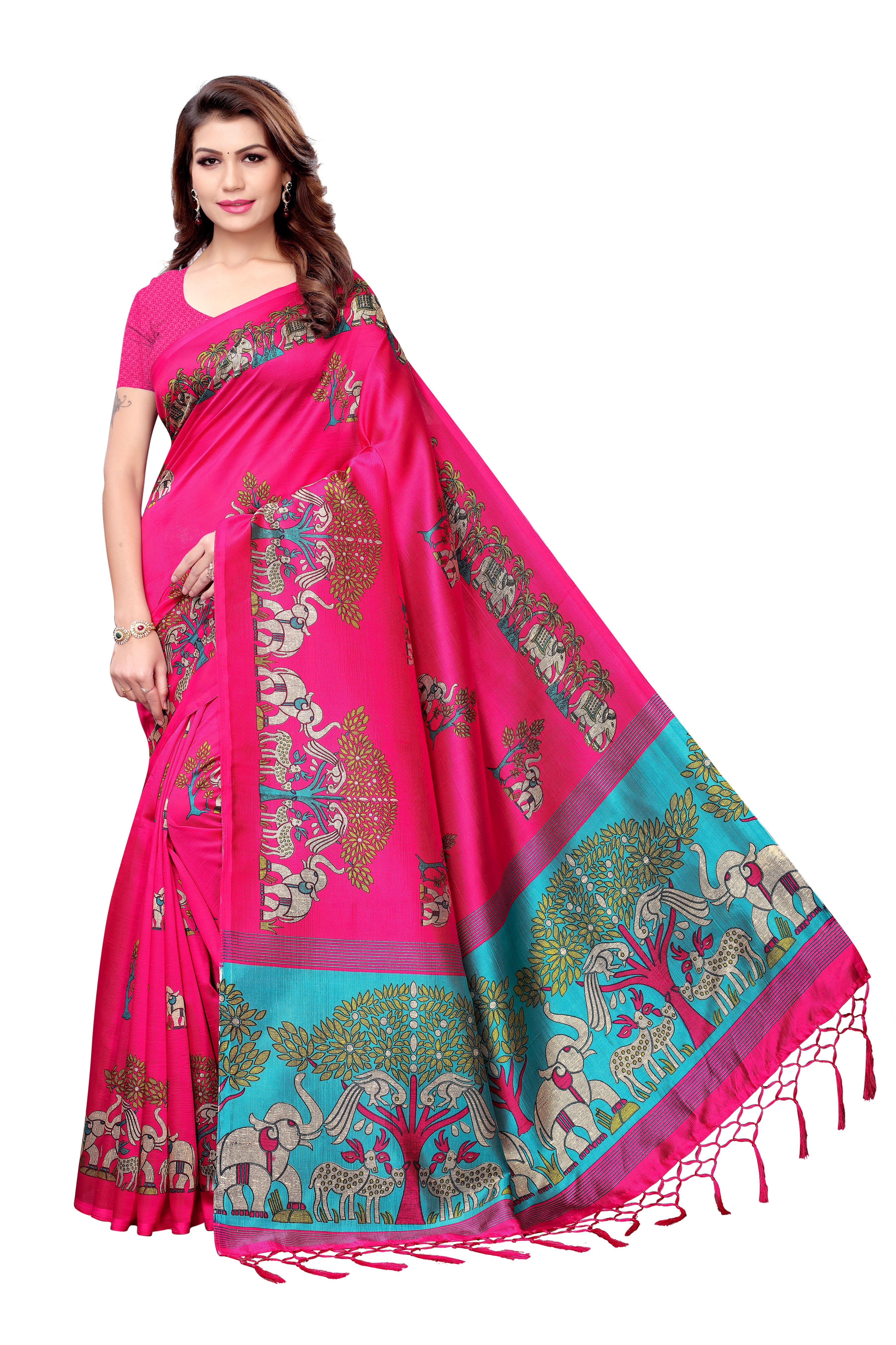 Printed Fancy Mysore Silk Saree