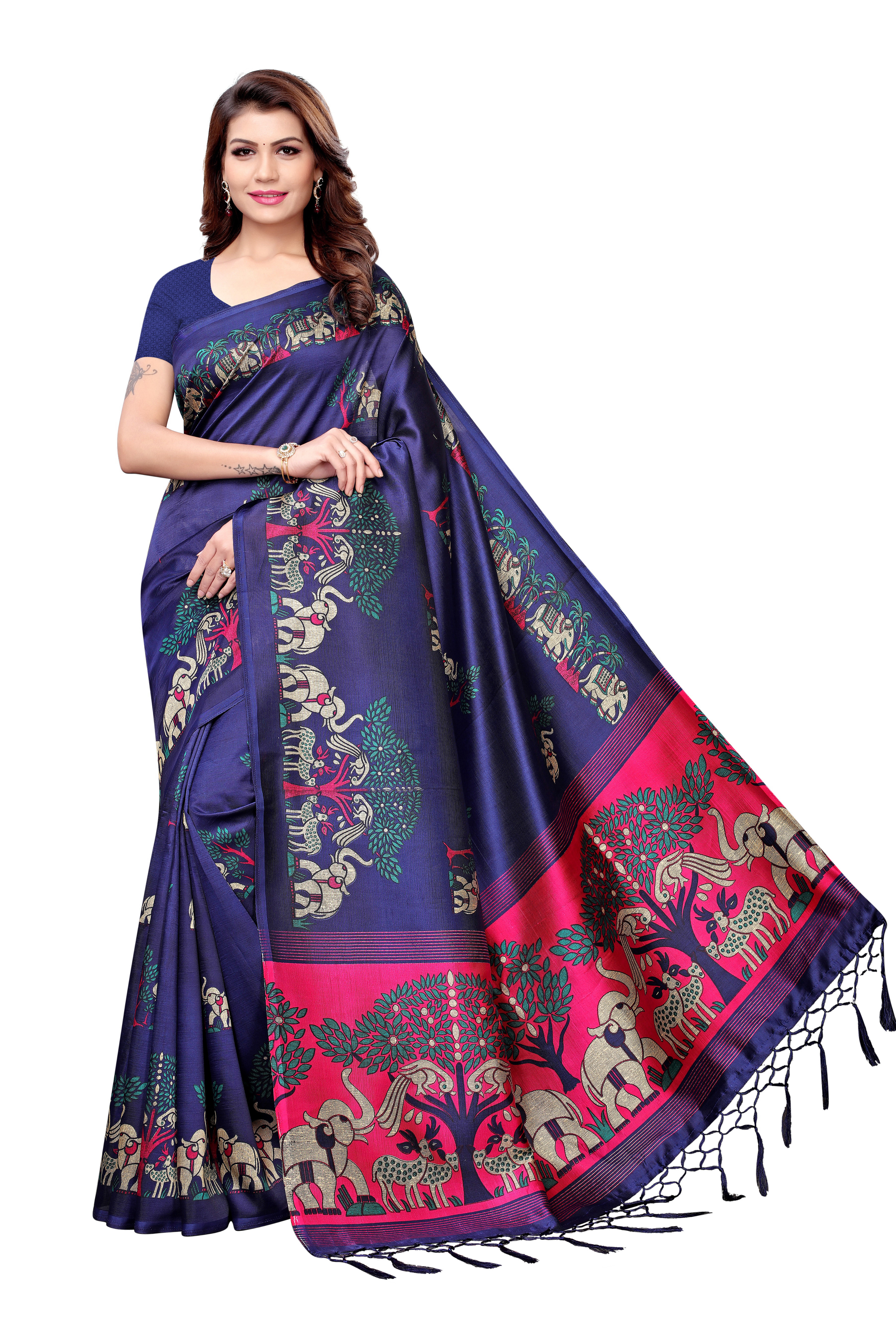 Printed Fancy Mysore Silk Saree