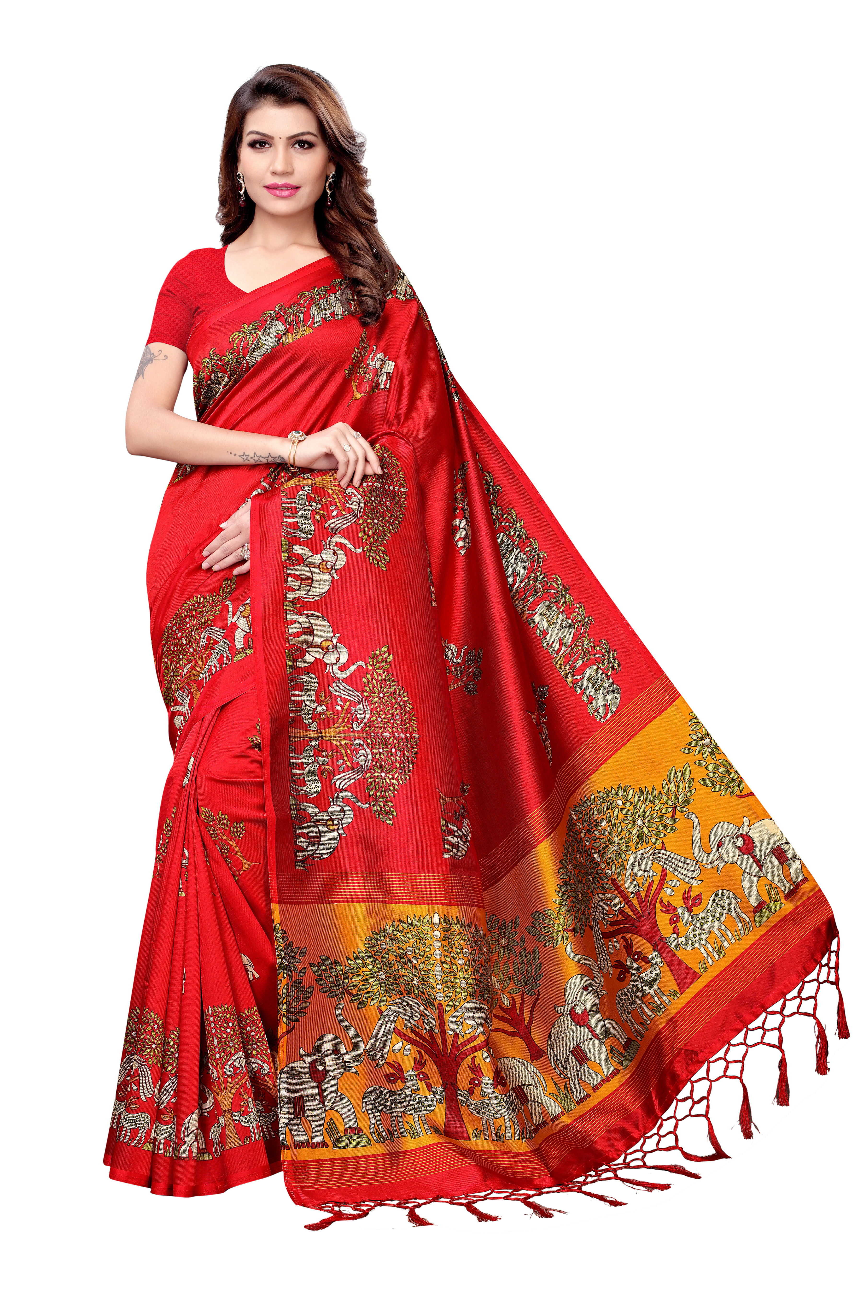 Printed Fancy Mysore Silk Saree