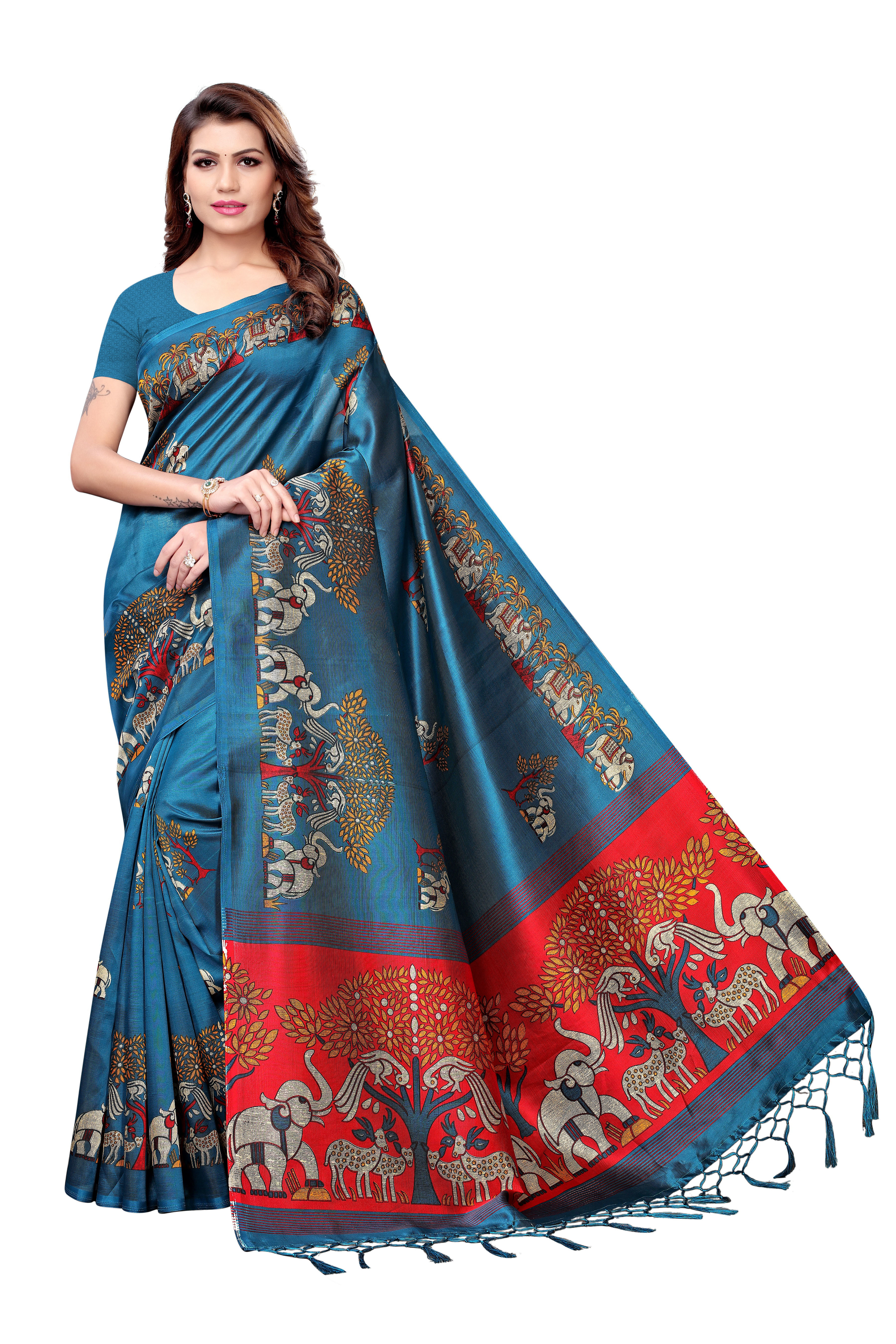 Printed Fancy Mysore Silk Saree