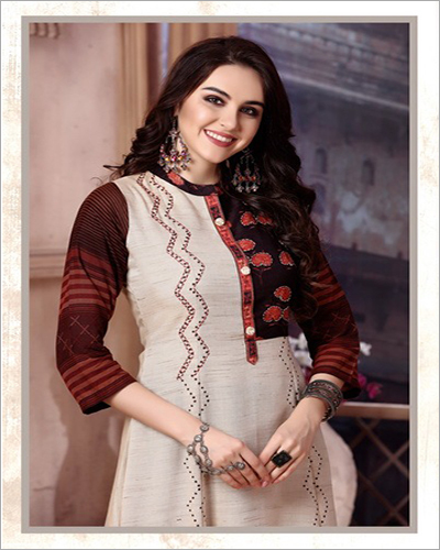 Available In Different Colors Ladies Party Wear Kurti With Pant Set