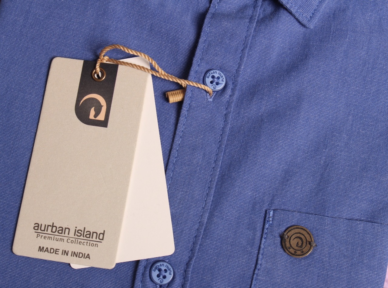 Plain Shirts - Filafill Peach Fabric, Sizes M, L, Xl, Xxl - Classic Collar, Full Sleeves, Navy Color, Plaid Pattern, 18+ Age Group, Cotton Material, Printed With Logo