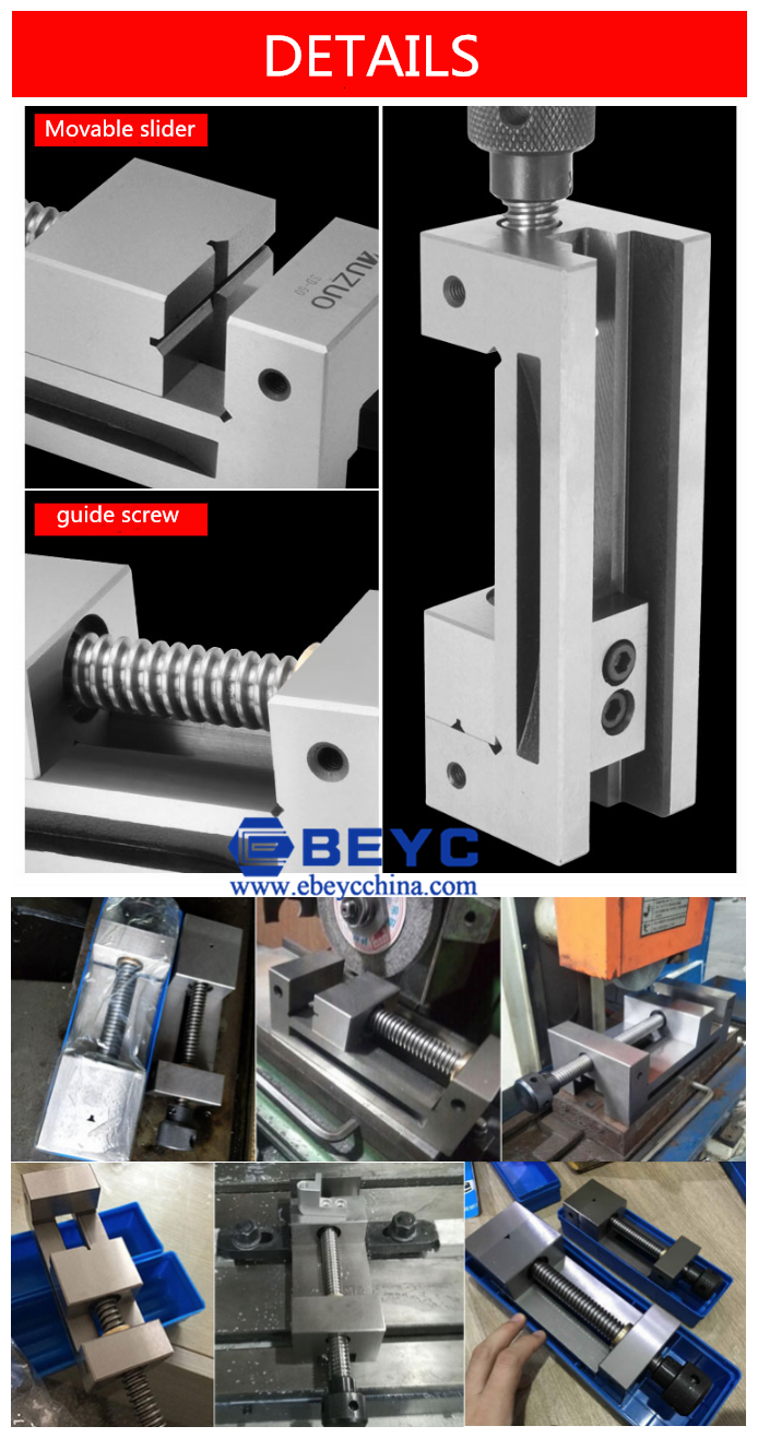 High Precision Tool Steel - Sus420 Forging & Tool Steel, 70x73x205mm Silvery Finish, 4.88kg Weight, 0.002mm Parallelism & Squareness, 100mm Max Opening, 50mm Jaw Depth