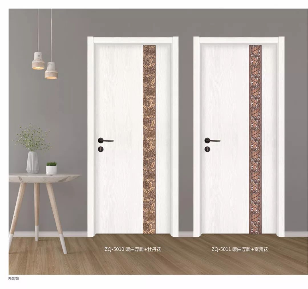 Refer To Palette Or Custom Made High Mositure Pvc Coated Interior Moulded Veneer Mdf Door