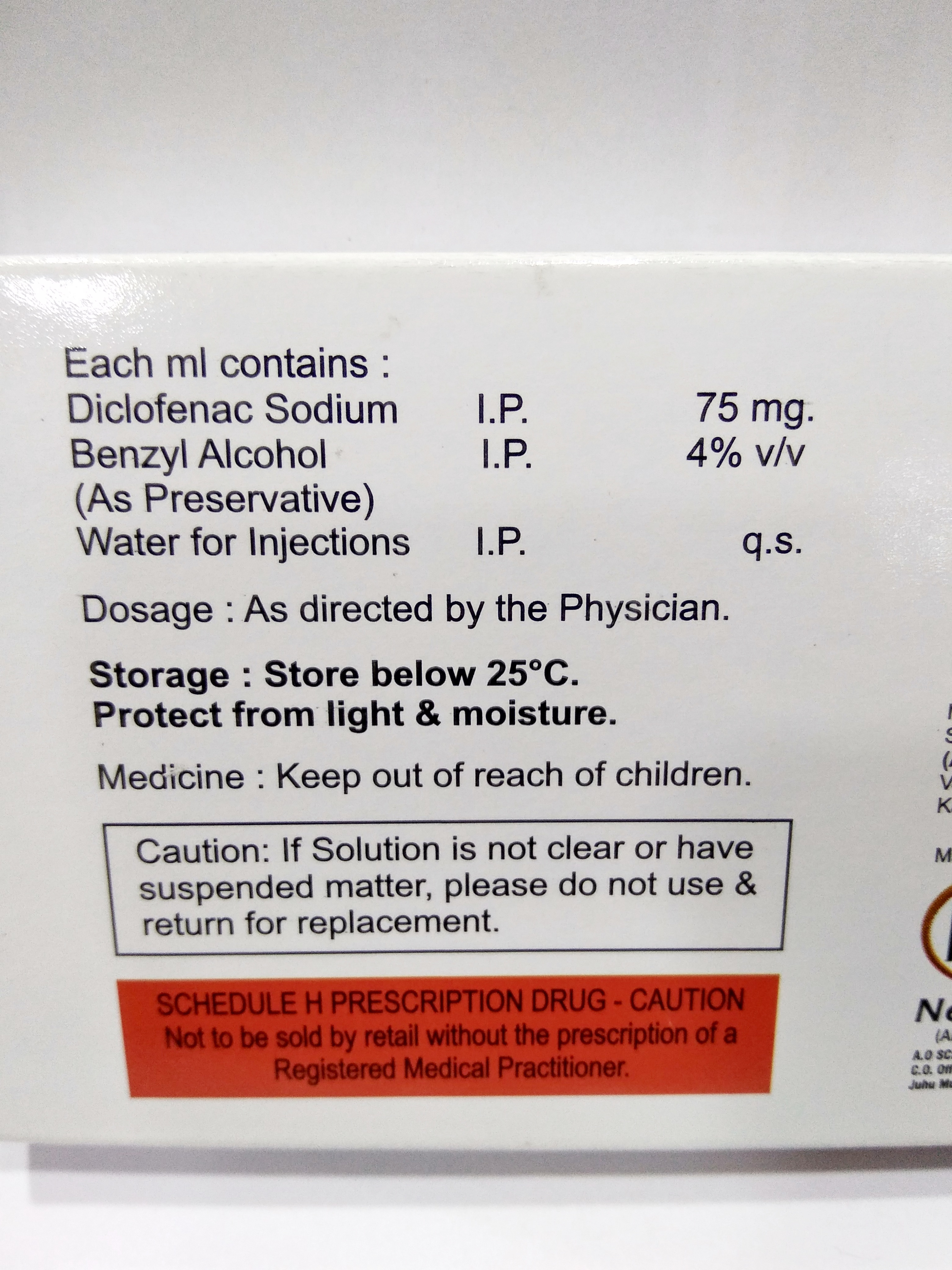 Diclofenac Sodium Injection