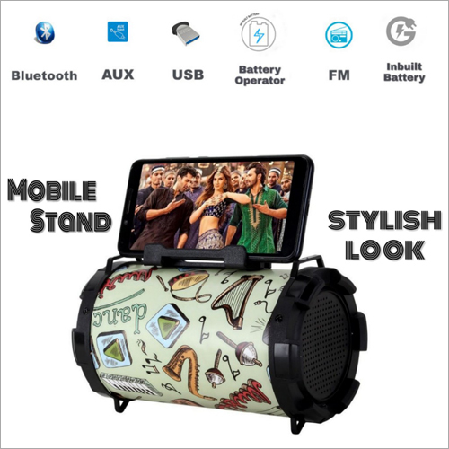 Drum Shaped Bluetooth Speaker With Mobile Stand Power: 220-240 Volt (V)
