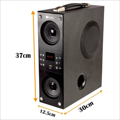 Black 40 W Boom Box Bluetooth Tower Speaker