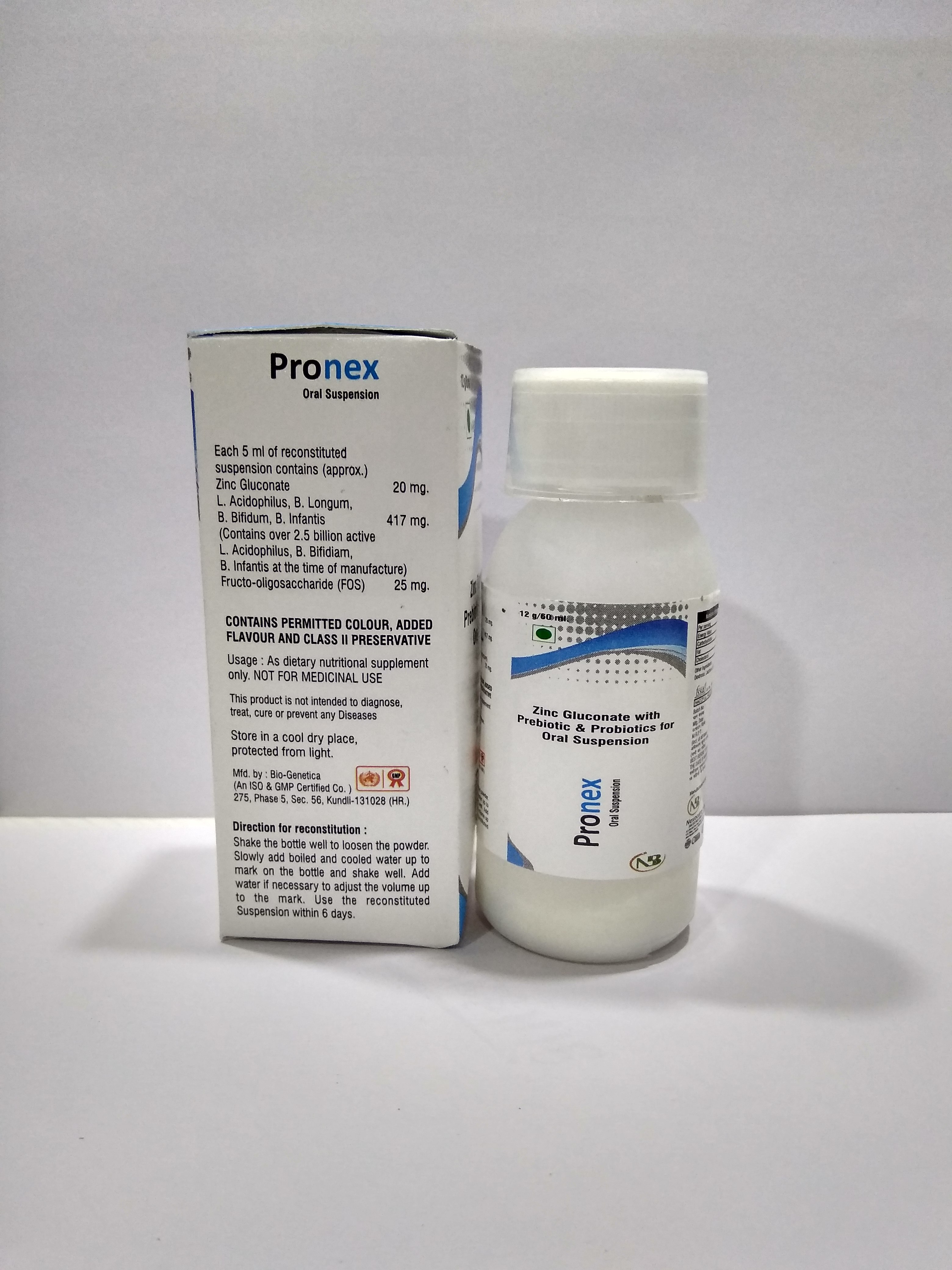 Zinc Gluconate With Prebiotic Probiotic For Oral Suspension Drug Solutions