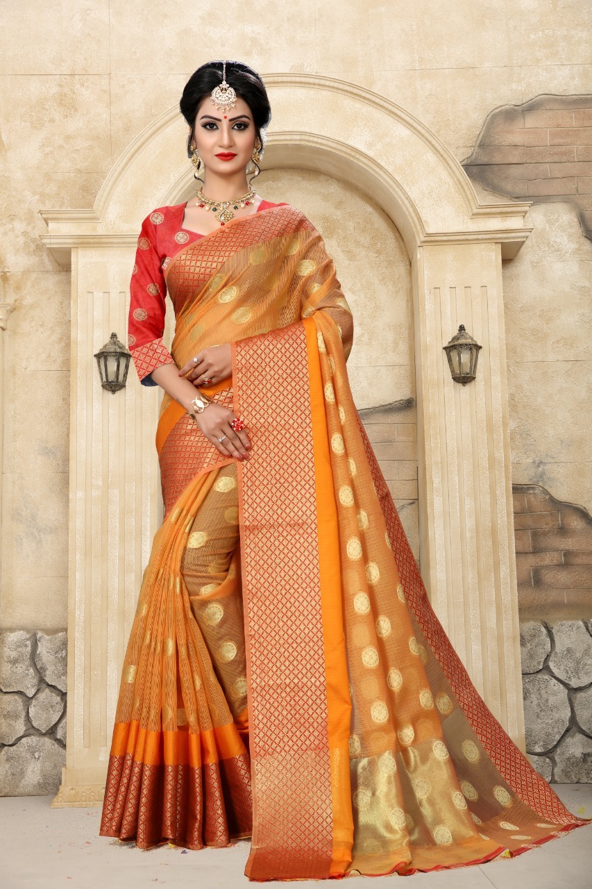 Multicolored Printed Saree