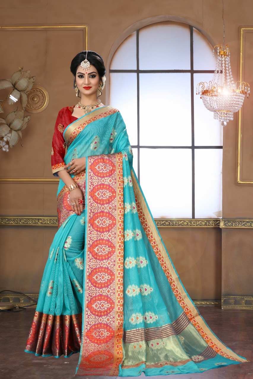 Multicolored Printed Saree