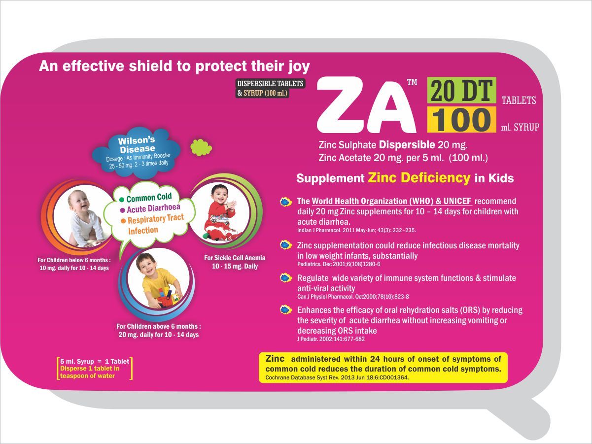 Zinc Sulphate 20 Mg Dispersible Tablet Health Supplements