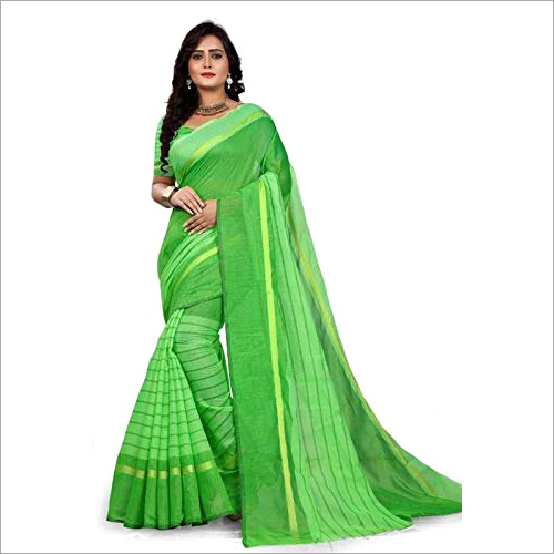 Available In Different Colors Ladies Soft Cotton Saree
