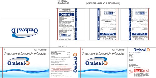 Omeprazole & Domperidone Capsules - General Medicine Formulation | Recommended for Ulcers, Store in a Dry Place