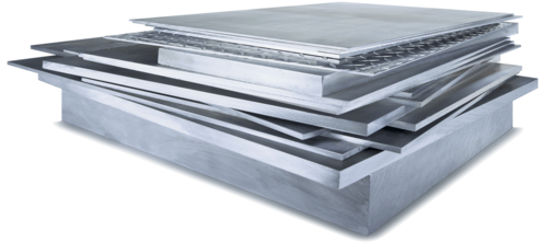 Aluminium Alloy AFNOR 7475 Plate - Flat Profile | Coated Finish, Silver Color, Alloy Material