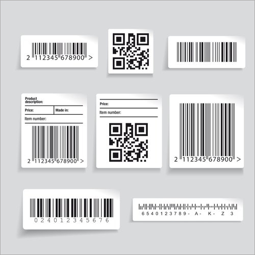 Available In Multicolor Paper Barcode Label