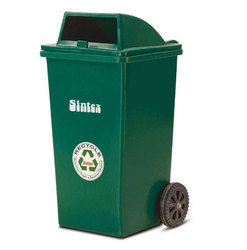 Green Outdoor Dustbin With Two Wheeled, Capacity: 100 L Cleaning Type: Clean-In-Place(Cip)
