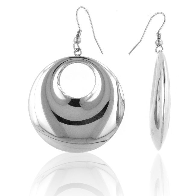 Stainless Steel Earrings - Textured Oval Design , Perfect For Anniversary, Engagement, Wedding, Party - Lightweight At 16.80g