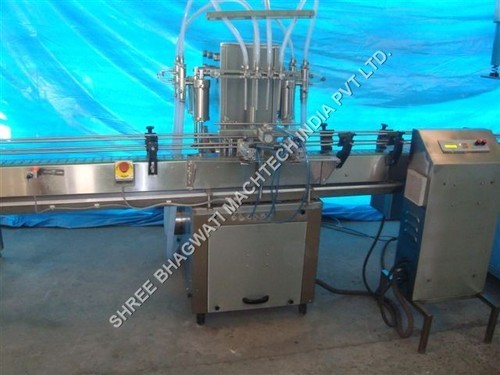 Automatic Syrup - Suspension - Oil Filling Machine - Stainless Steel, 4 Head Configuration, 10-1000 Ml Filling Range, Up To 20 Bpm, Pneumatic Bottle Stopper, Adjustable Conveyor Height