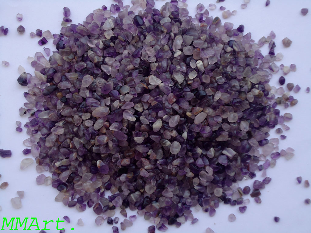 Amethyst Quartz Polished And Crushed Grit Or Sand Solid Surface
