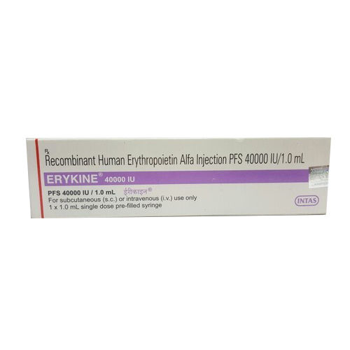 Recombinant Human Erythropoietin Alfa Injection Pfs 4000 Iu-1.0 Ml Shelf Life: 2.5 Years