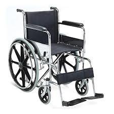 Chrome Plated Wheelchair - 105l X 55w X 93h Cm | Durable Design, Comfortable Support