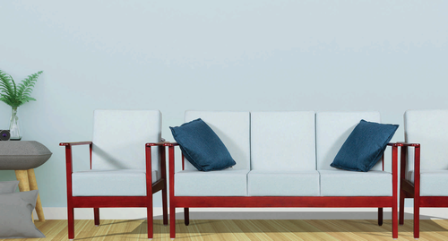 Wooden Sofa Set - Solid Wood, 72x36x30 inches, Brown | Seating for 3-4 People, Ideal for Home Living Room, Office, Hotel Lobby