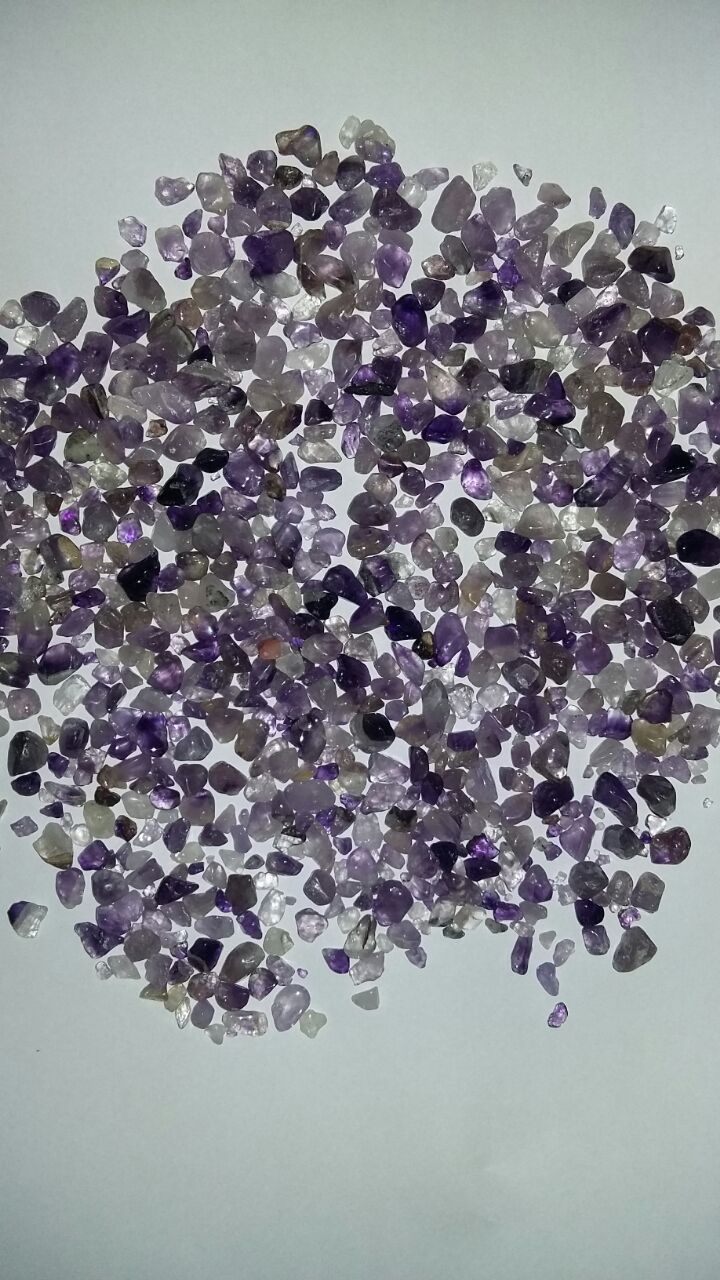 Amethyst Crystalline Healing High Polished 1-3 Mm And 3-8 Mm Small Gravel And Pebbles Solid Surface