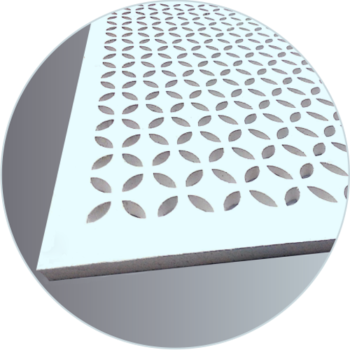 जिप्सम छिद्रित ध्वनिक पैनल - PETALS वेध